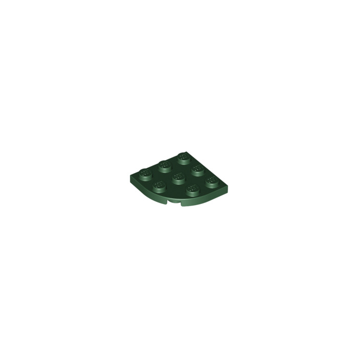LEGO® Dark Green Plate Round Corner 3 x 3  Part No 30357
