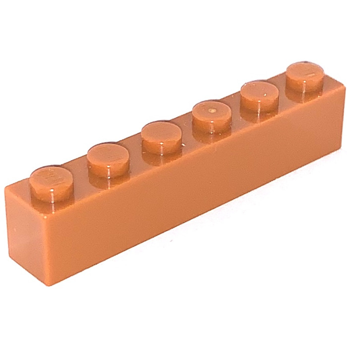 QTY 5 Dark Orange Brick 1 x 6 LEGO Parts No 3009 