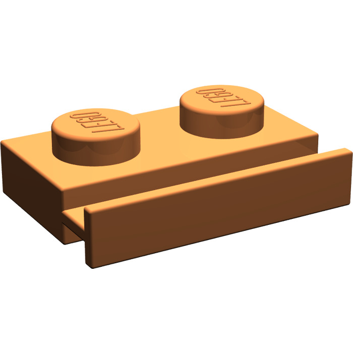 LEGO® Reddish Brown Plate 1 x 2 with Door Rail Design ID 32028 
