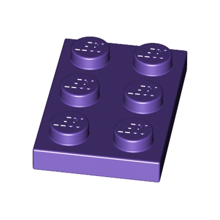 Lego 10 Dark Purple 2x3 base plates NEW 