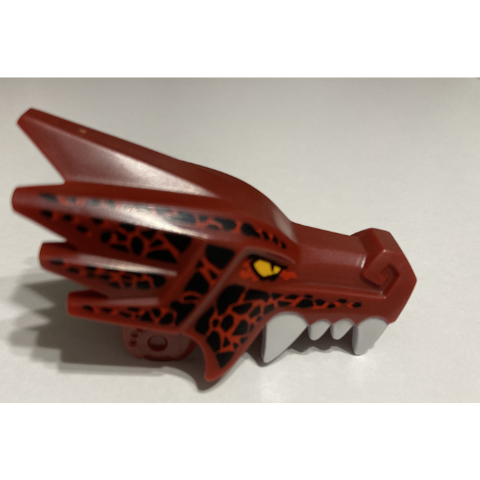LEGO Dark Red Dragon Head with Red Markings