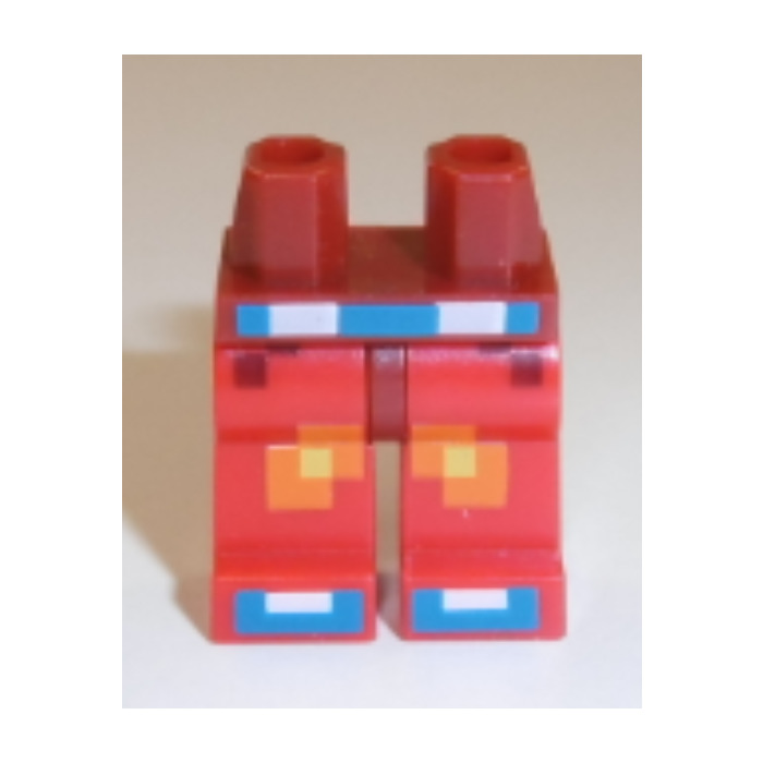 LEGO Dark Red Minifigure Hips with Red Legs with Blue Belt and Shoes ...