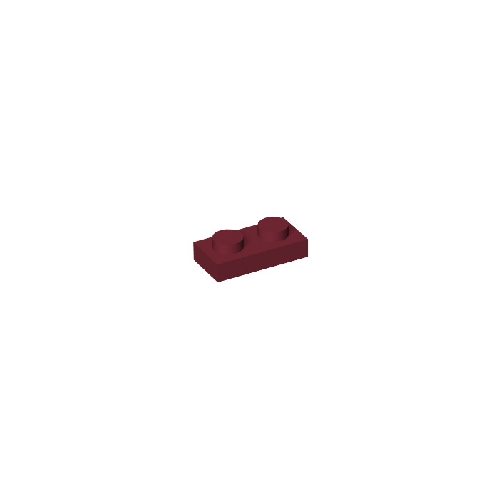 Lego 12x Plate Plaque 1x2 2x1 3023 Dark Red/Rouge/Rot 