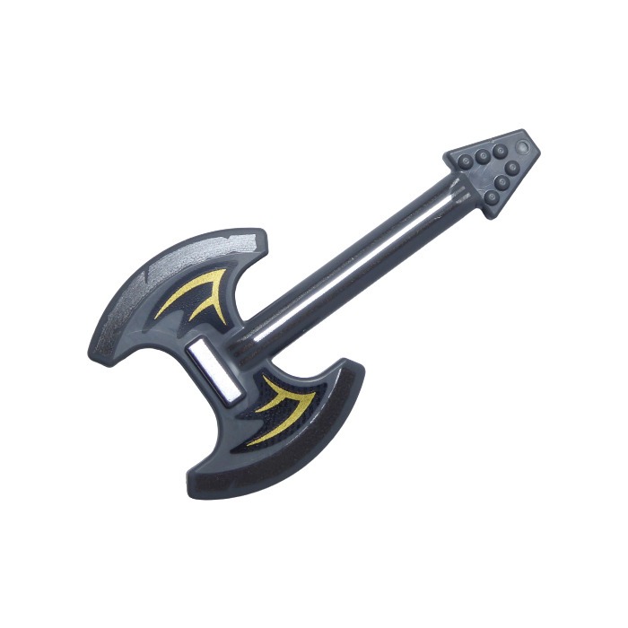 LEGO Dark Stone Gray Axe Guitar with Vampire Guitarist Decoration ...