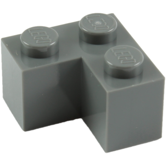LEGO 10x Dark Bluish Gray Brick 2 x 2 Corner 2357 4211109 Dark Stone Grey 