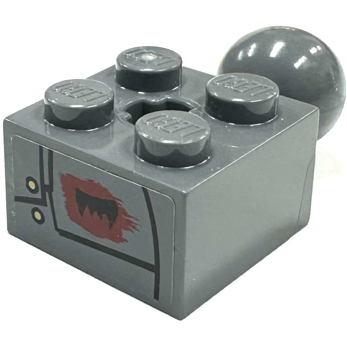 赤いレール LEGO PART 57909b Technic Brick Modified 2 x 2 with Ball and