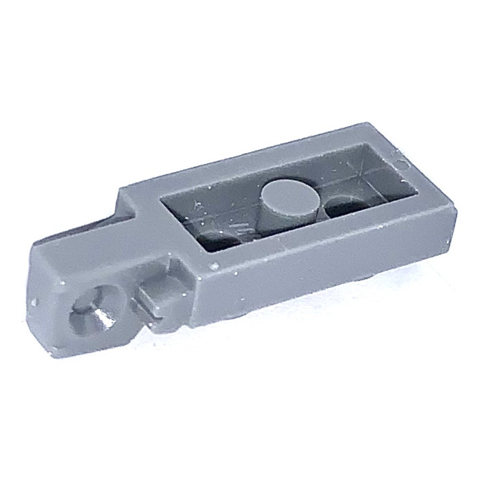 LEGO Dark Stone Gray Hinge Plate x with Single Finger on End