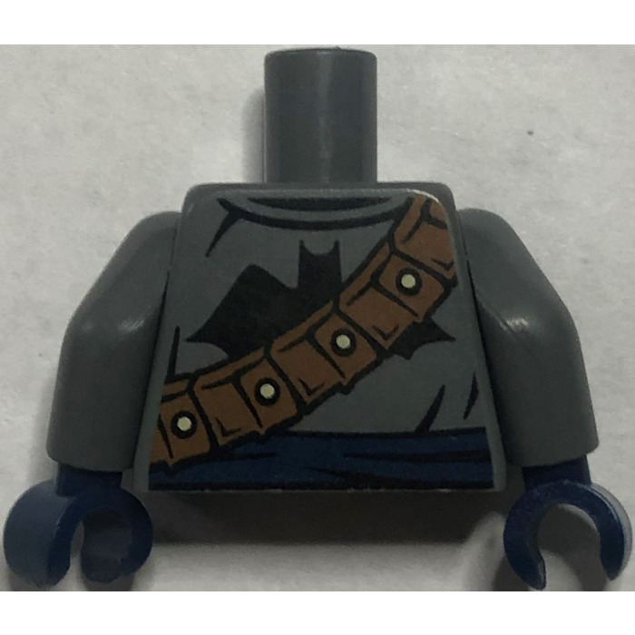 LEGO Dark Stone Gray Minifig Torso with Batman Logo on ...