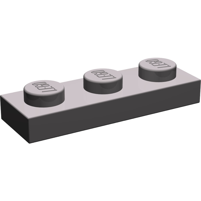Lego Part 4211133 1x3 Plate 3623 Dark Bluish Grey X 10 Parts