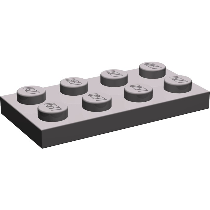 6185675-32802 Lot x4 lego-special plate grey f/d grey plate 