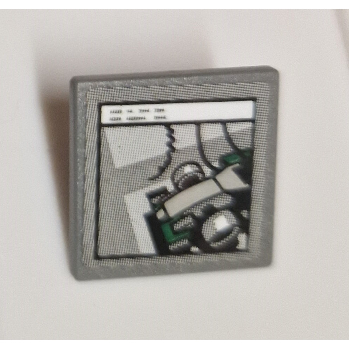 LEGO Dark Stone Gray Roadsign Clip-on 2 x 2 Square with Computer Screen ...