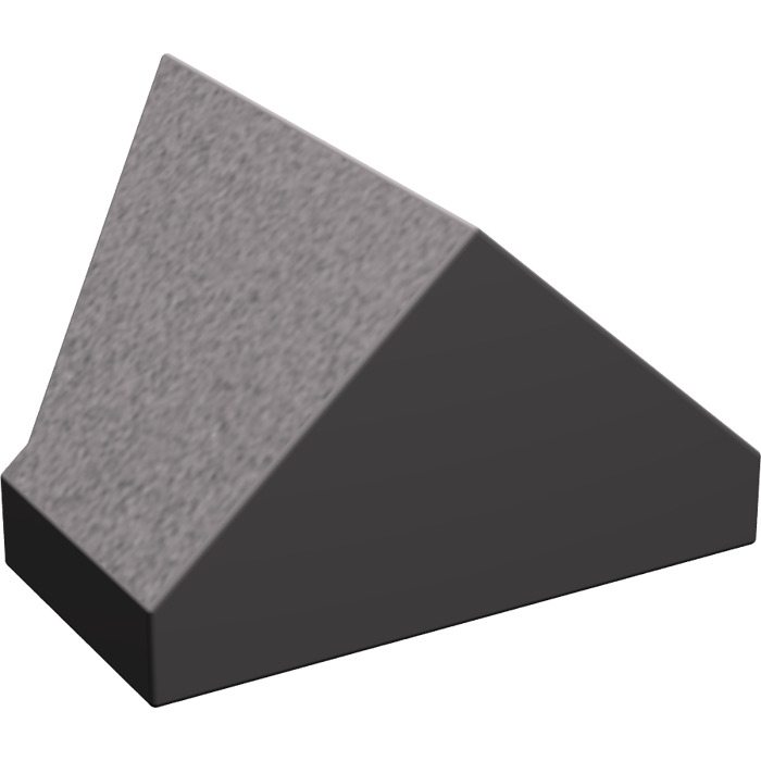 LEGO Dark Stone Gray Slope 1 x 2 (45°) Double / Inverted with Bottom ...