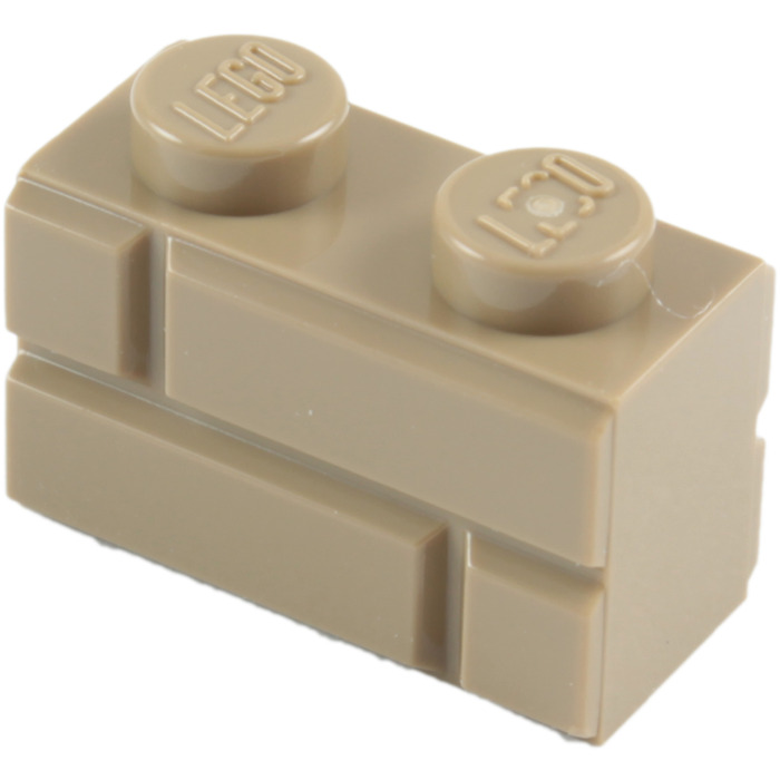 Lego 10x Brique Brick Modified 1x2 Masonry briquette gris foncé 98283 NEUF