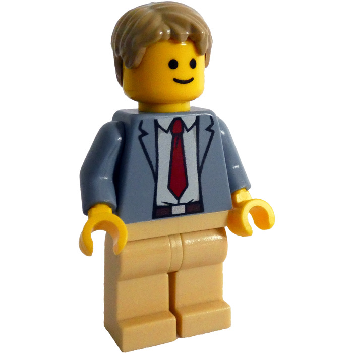 LEGO Dark Tan Short Tousled Hair with Side Parting (62810