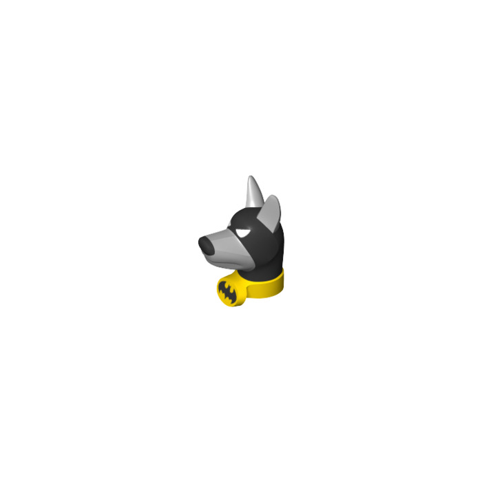 LEGO Dog Head with Yellow Collar with Batman Logo (39387) | Brick Owl