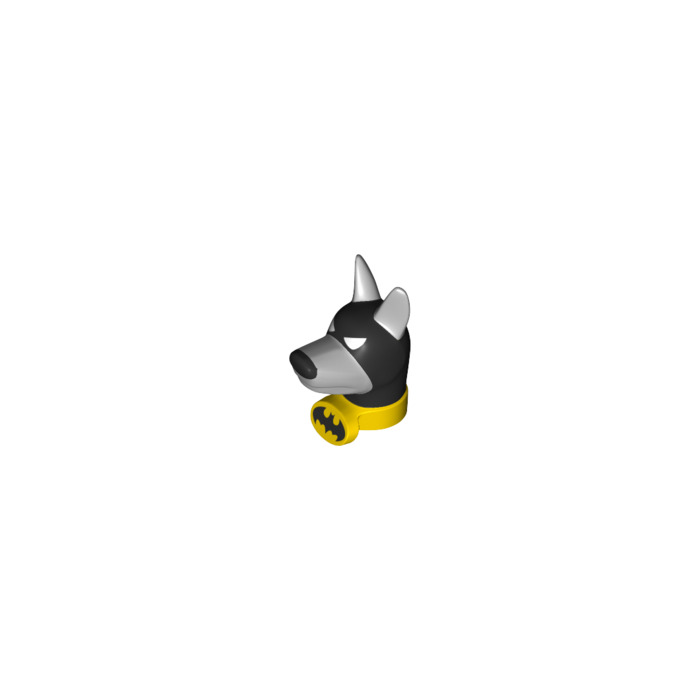 LEGO Dog Head with Yellow Collar with Batman Logo (39387) | Brick Owl
