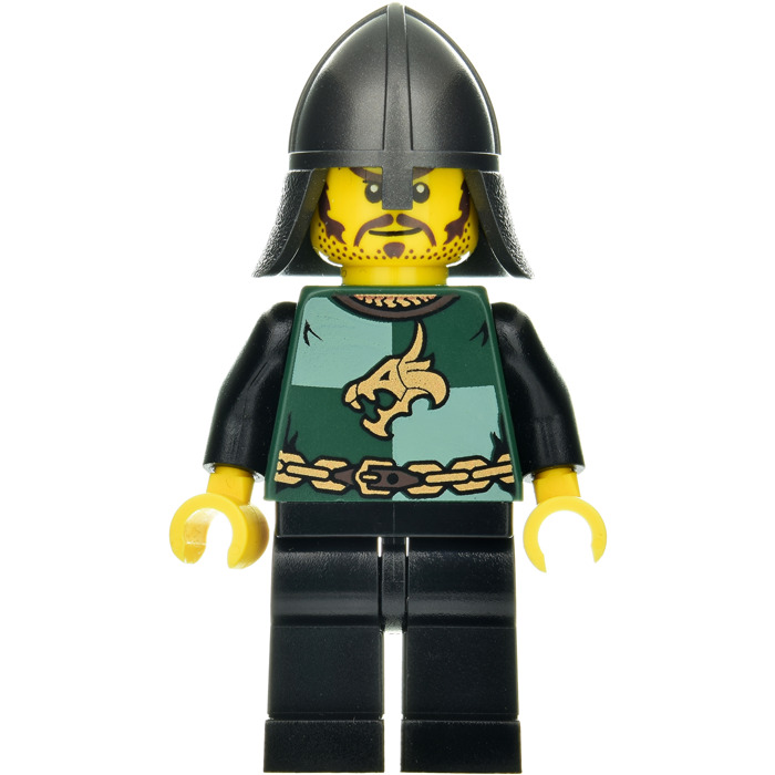 LEGO Dragon Knight with Stubble, Helmet with Neck Protector and Black Legs | Brick Owl - LEGO Marketplace
