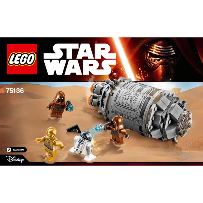 Lego Sticker Sheet x 1 for Star Wars Set 75136 Droid Escape Pod 