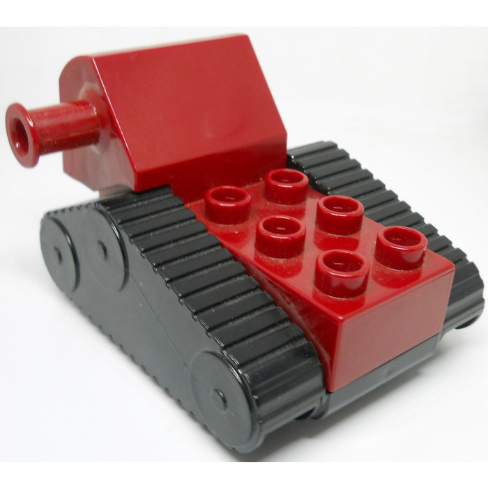 LEGO Duplo Backhoe Caterpillar with 4 wheels on underside and fake treads Brick Owl - LEGO Marketplace