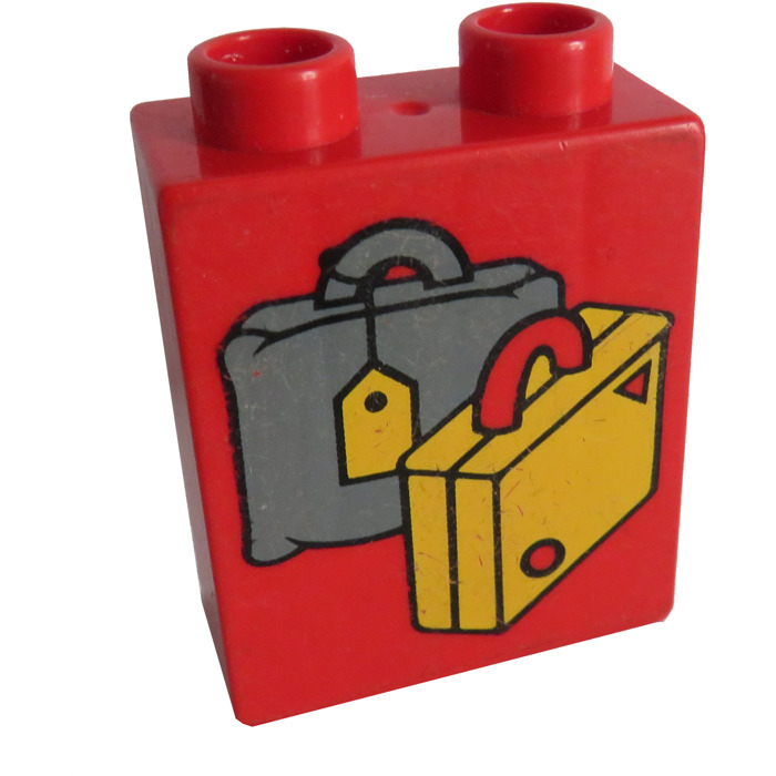 LEGO Duplo Brick 1 x 2 with Suitcases without Bottom (4066) | Owl - LEGO Marketplace