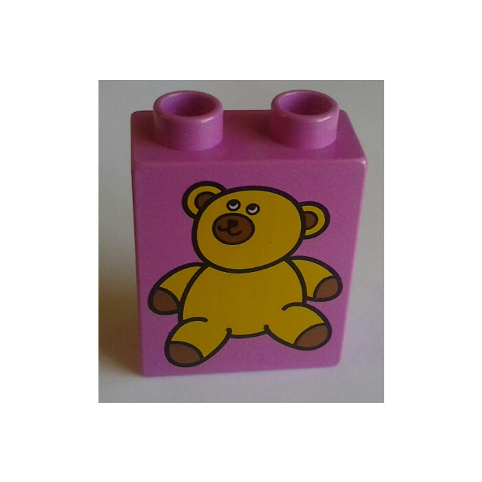 LEGO Duplo Brick 1 x 2 x 2 with Yellow 