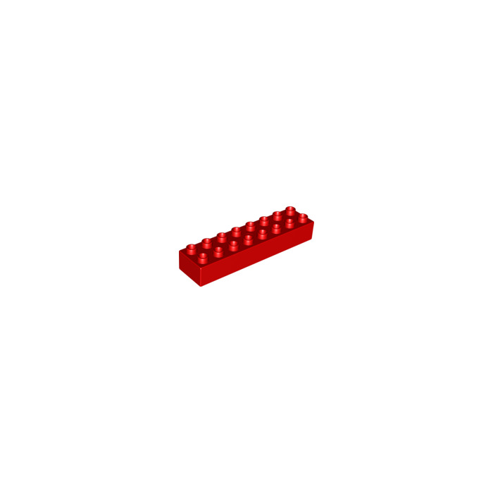 Red Lego Duplo Brick 2 X 8 X 1 2
