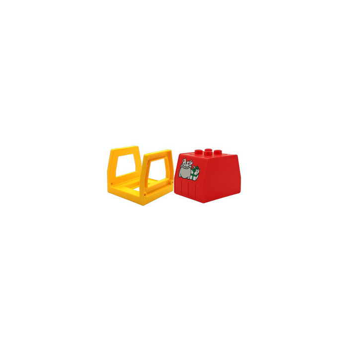 LEGO Duplo Train Container with Mail with Yellow Frame | Brick Owl ...