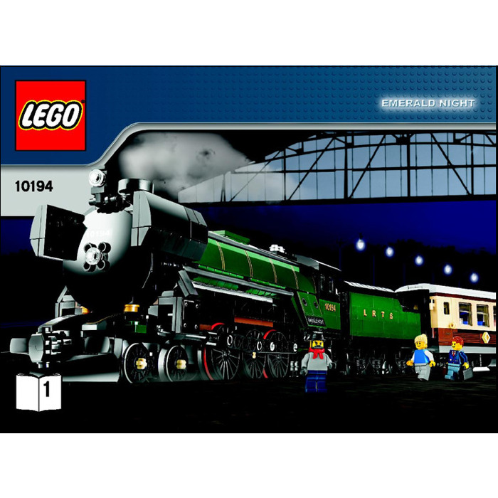 carriage Brand NEW Emerald Night steam Train 10194 fits all Lego train tracks 