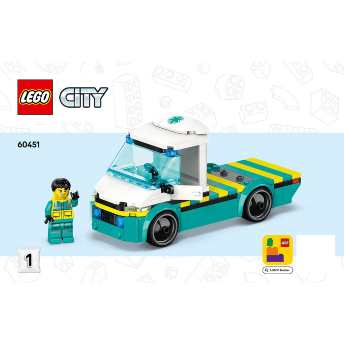LEGO Emergency Ambulance Set 60451 Instructions Brick Owl LEGO