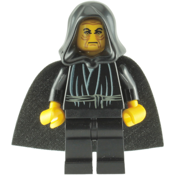 Authentic LEGO Star Wars Emperor Palpatine Darth Sidious Minifigure Bluish Grey 