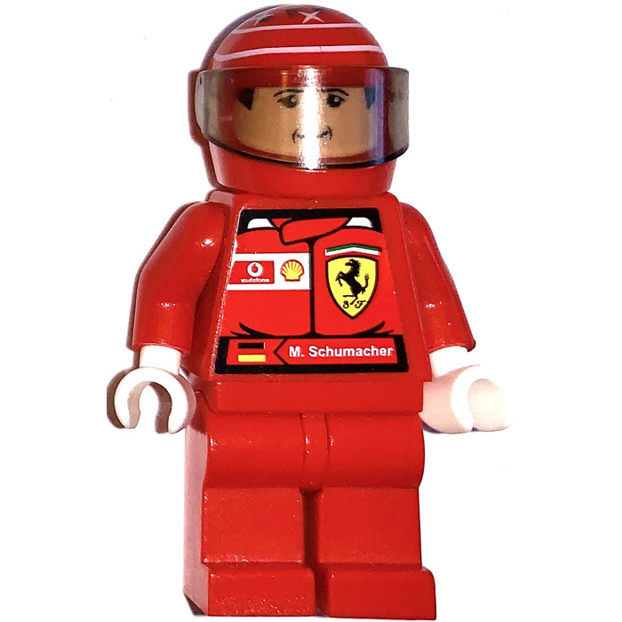 LEGO F1 Ferrari M. Schumacher with Helmet and Torso Stickers