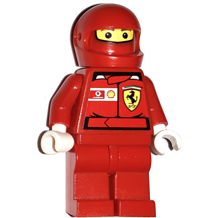 LEGO F1 Ferrari Pit Crew Member with Vodafone/Shell Stickers on Torso Minifigure | Brick Owl ...