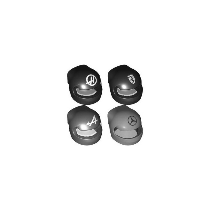 LEGO F1 Helmet (7071) | Brick Owl - LEGO Marketplace