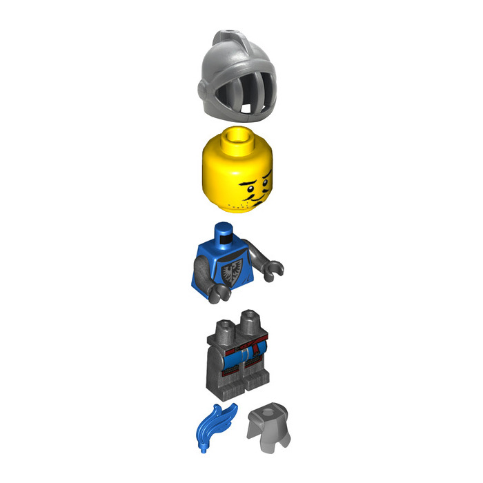 Minifig Helmet Castle Lego x167-1x Casque Chevalier Flat Silver Neuf 