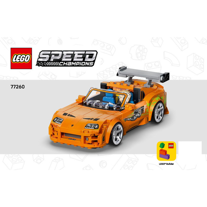 LEGO Fast & Furious Toyota Supra MK4 Set 77260 Instructions