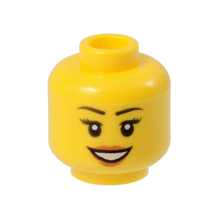 LEGO Head with Eyelashes and Red Lipstick (Recessed Solid Stud) (11842 / 14915) | Brick Owl - Marketplace