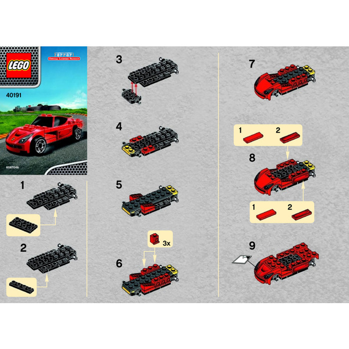 LEGO Ferrari F12berlinetta Set 40191 Instructions Set | Brick Owl ...