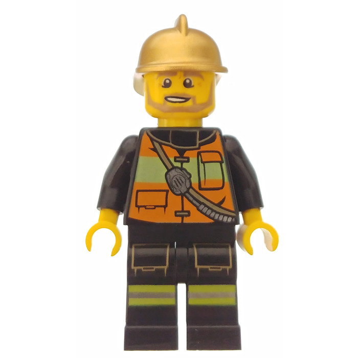 LEGO GOLD FIREMAN HELMET FOR  MINIFIGURE  NEW 