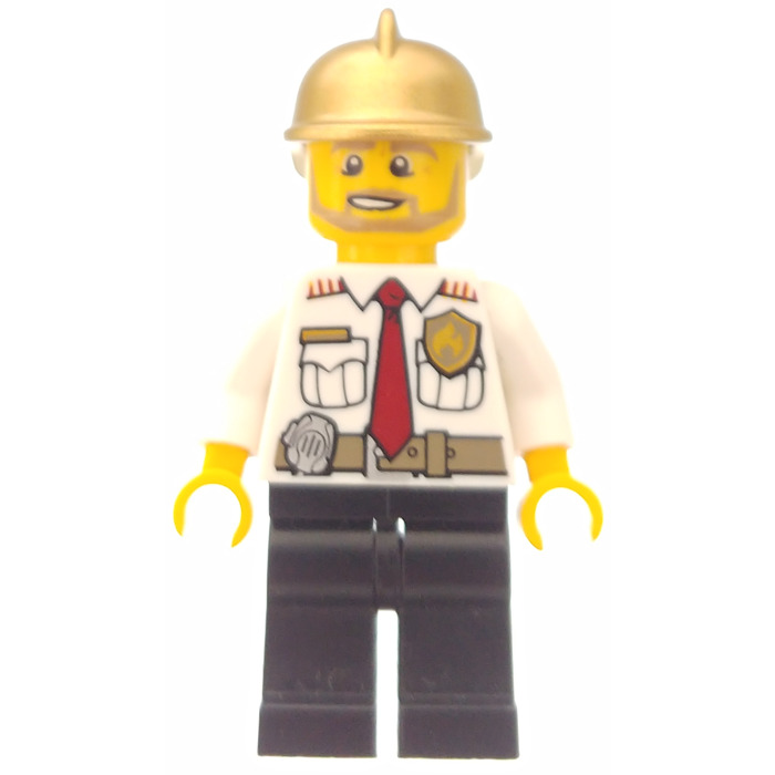 minifigure with gold helmet LEGO WORLD Copenhagen 2017 fire figure 