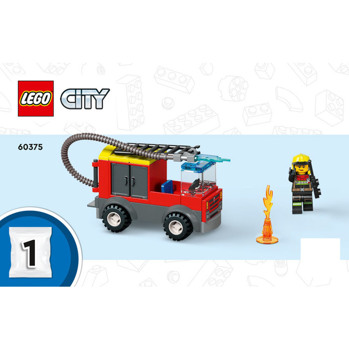 LEGO City Fire Station and Fire Engine 60375, Pretend Play Fire