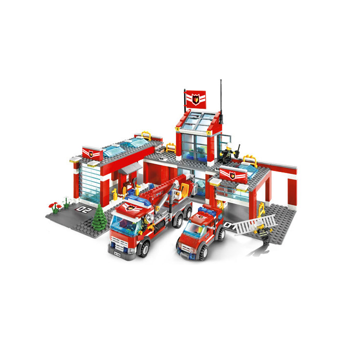 4 x LEGO Red brick Réf 3245b Set 7945/5980/8654/7939/4857/7213/7198/4982... 