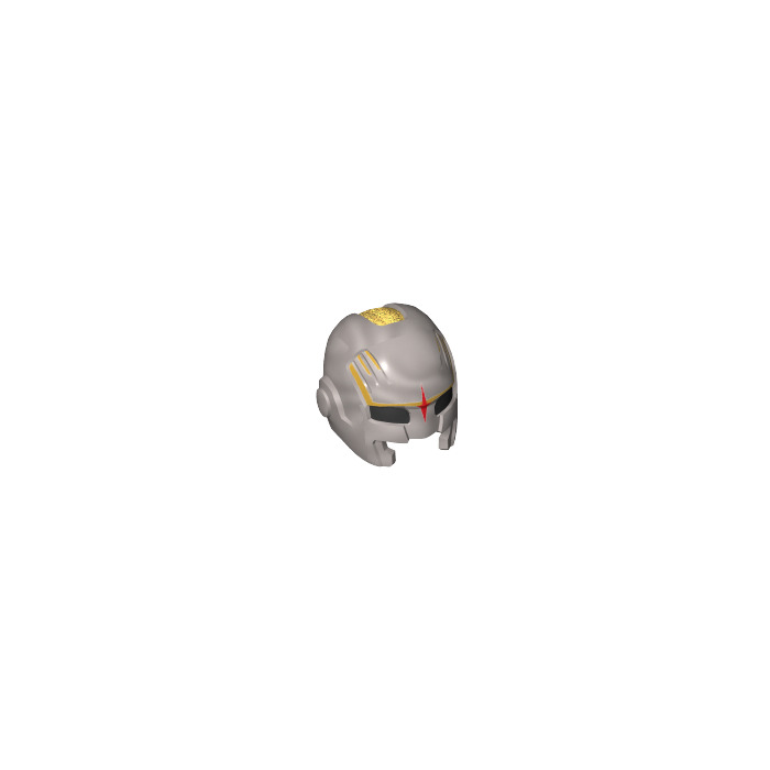 LEGO Flat Silver Nova Corps Helmet with Red Star and Gold Markings ...