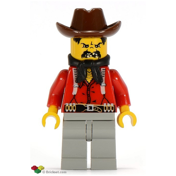 Lego 8827 BANDIT Western Wild West Cowboy Robber Mask Hat Minifigures Series 6 
