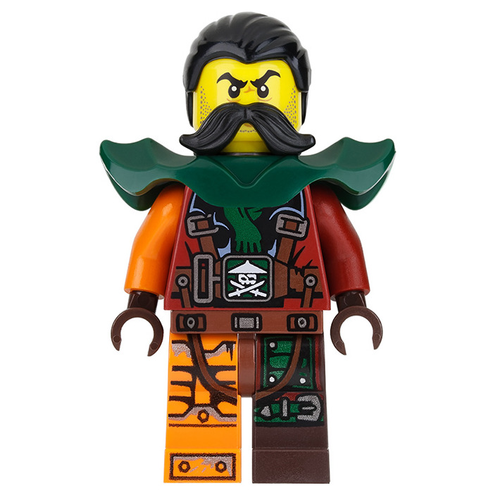 LEGO Reddish Brown and 1 Dark Brown Leg,1 Orange Right Leg with decoration. Comes In | Brick Owl - LEGO Marketplace