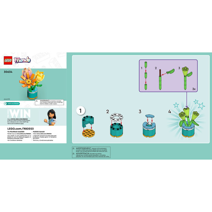 LEGO Friendship Flowers Set 30634 Instructions Set | Brick Owl - LEGO ...