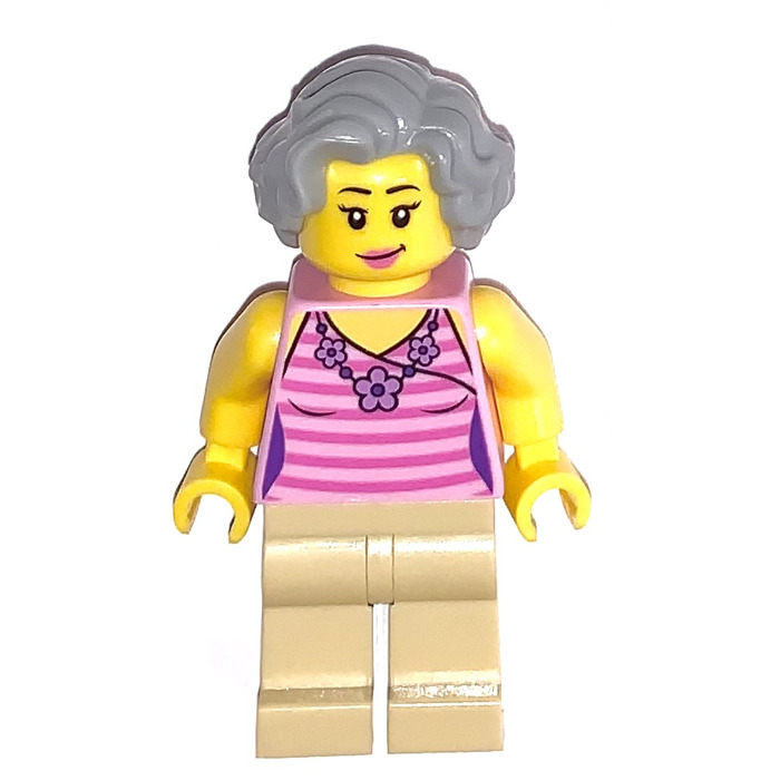 34283 New Neuf R Brown Lego 11256-1x Perruque Cheveux Minifig Hair Female 