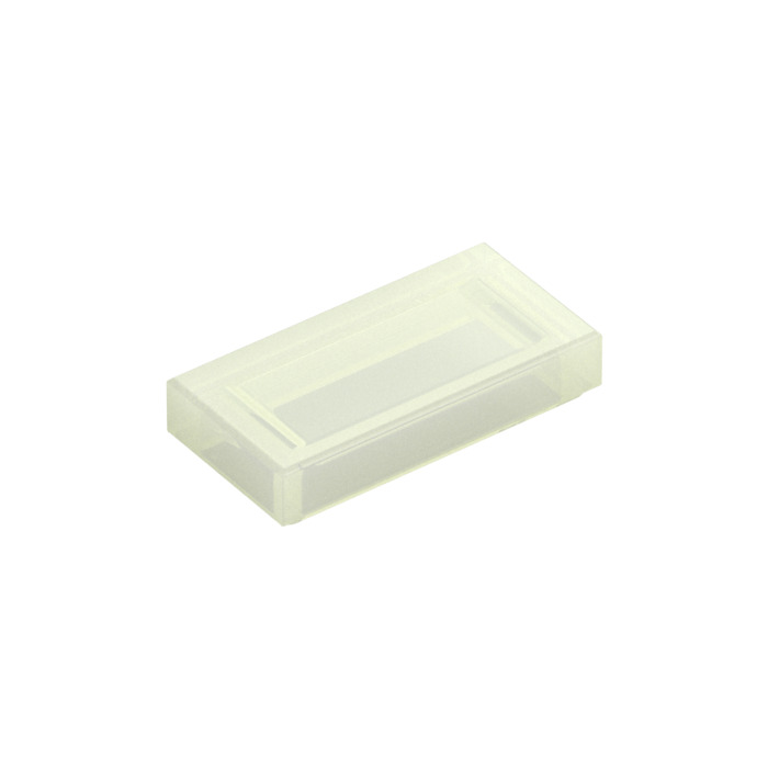 LEGO Glow in the Dark Transparent Green Tile 1 x 2 with Groove