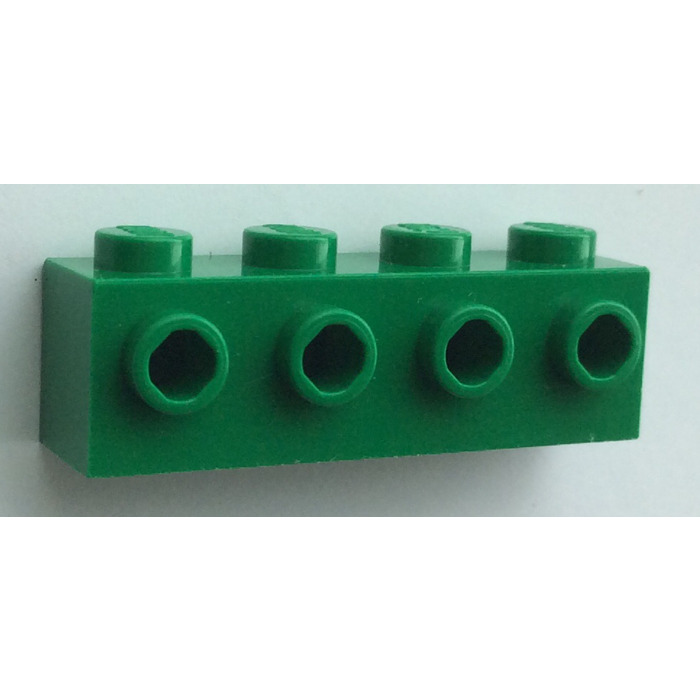Green Dark Brick 1x4 Modified 4 Studs on 1 Side New New 2 x lego 30414 Brick