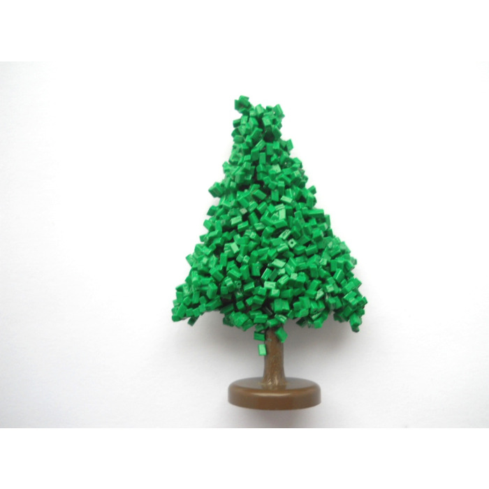 4x green Pine conifers Lego Tree bundle 1x lime Fruit Trees 2 Small 2 Large 