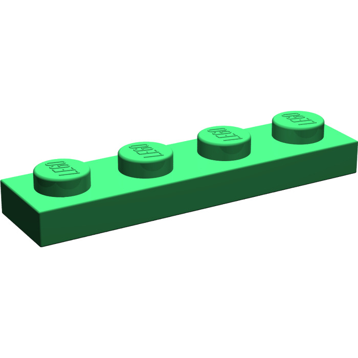 1503 # Lego PLATE 1x4 Dark Green 5 Piece 